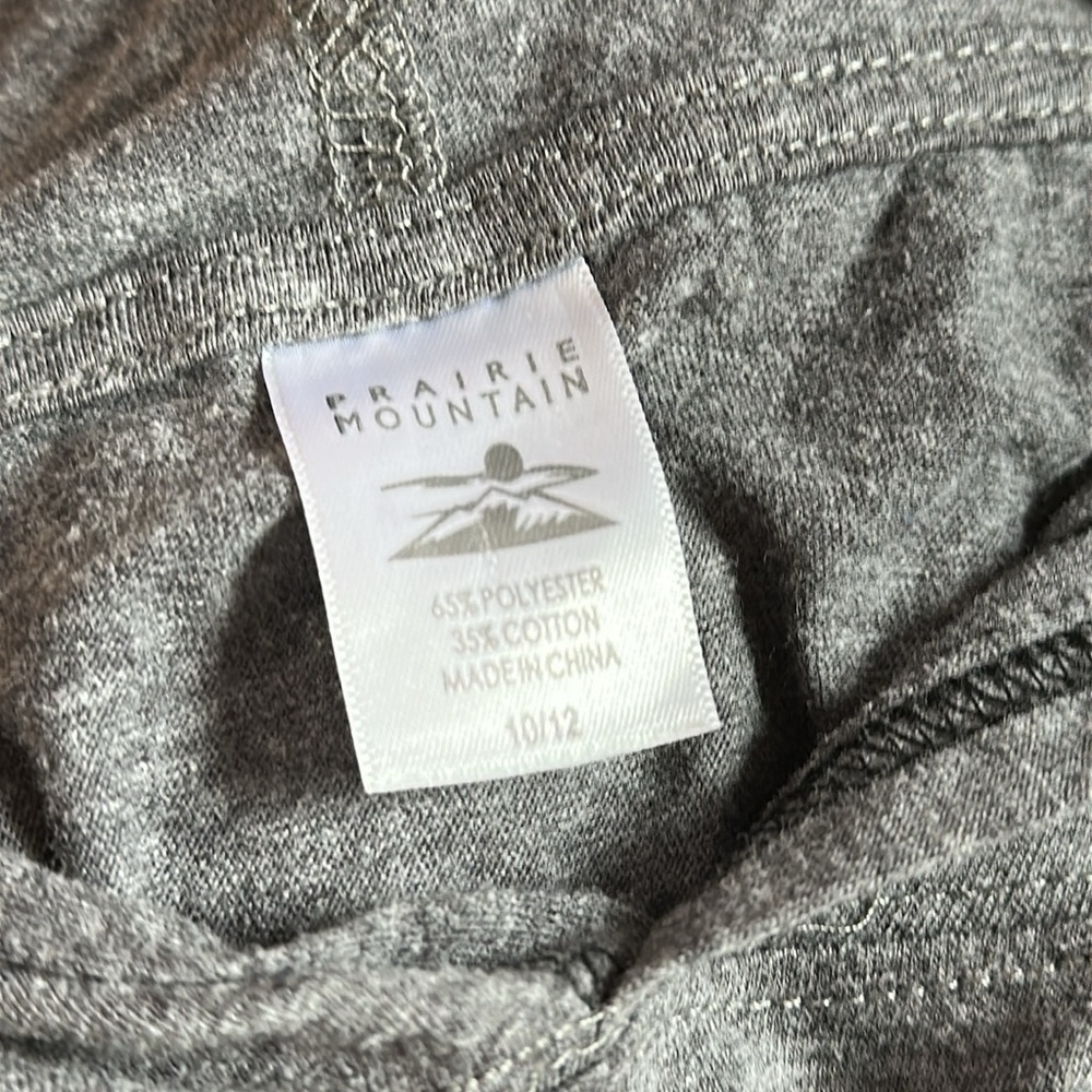 Prairie Mountain Brand Mammoth Cave Kids Gray Hoodie, Lightweight, Sz 10/12 - Picture 2 of 3